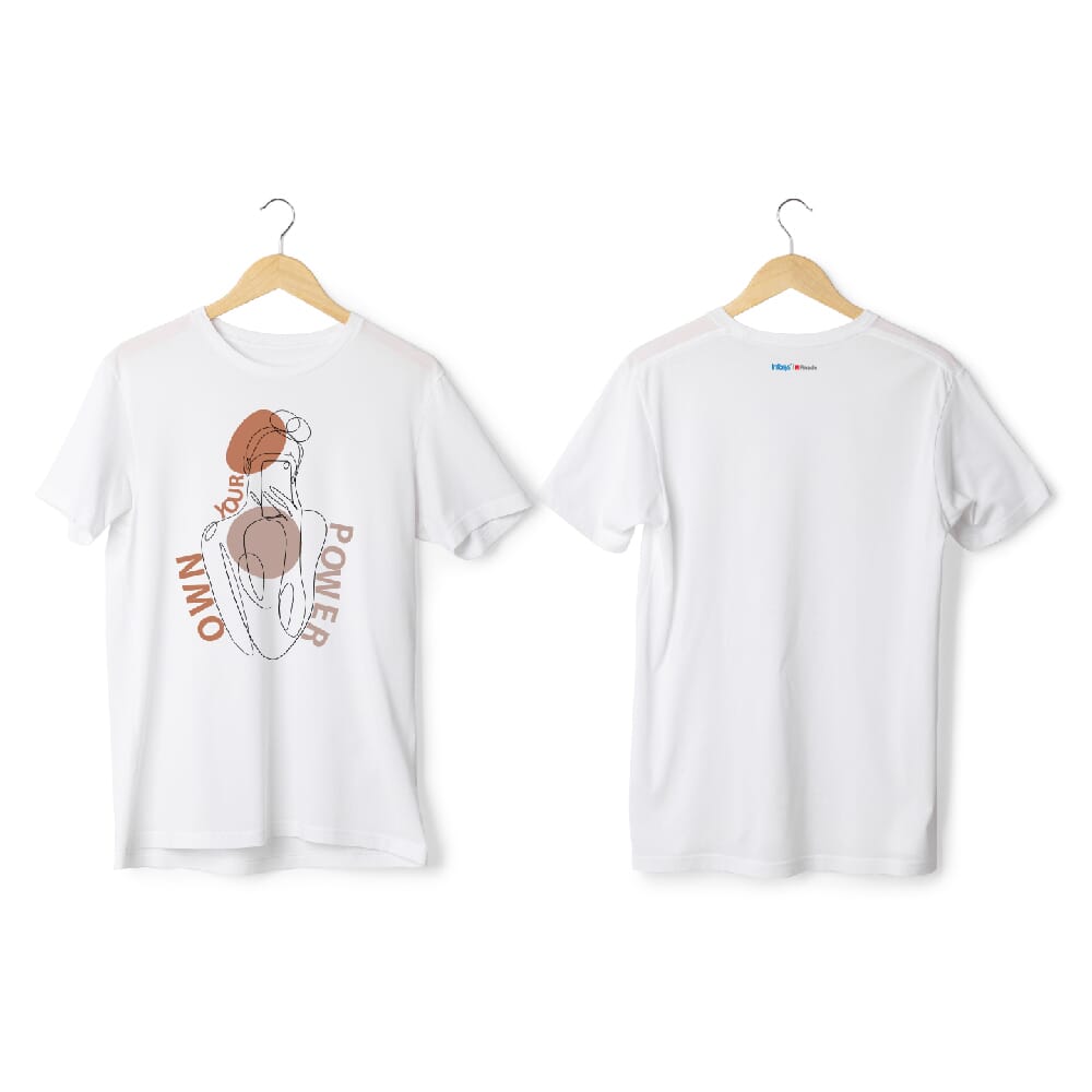 Greys & Blues Power Pima Round Neck T-Shirt- White